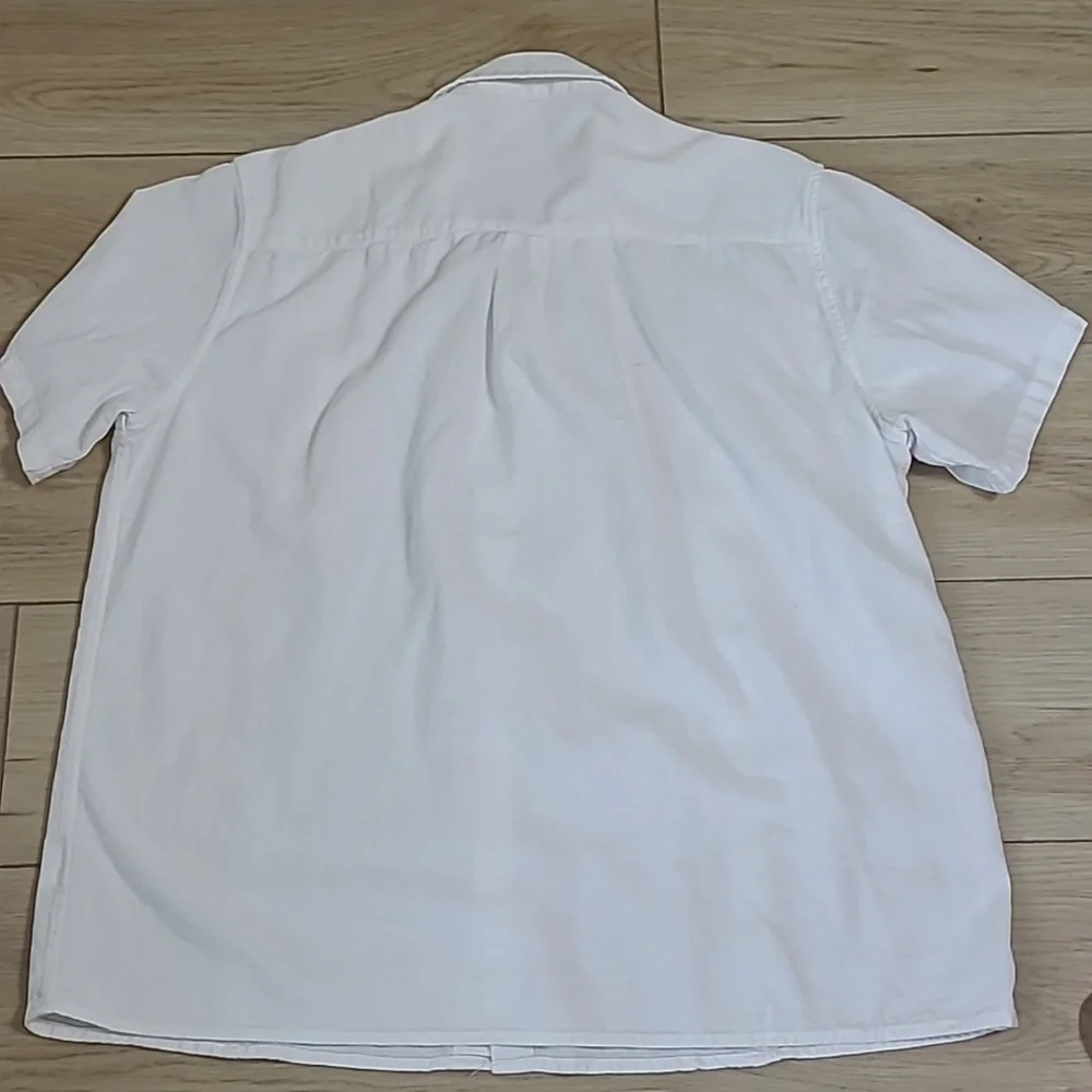 Coofandy Men's White Short Sleeve Shirt Linen Blend Size Xl - Picture 5 of 5